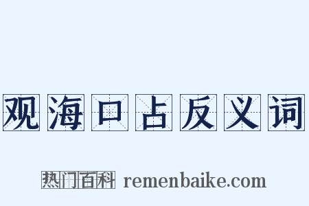观海口占反义词是什么意思的图片